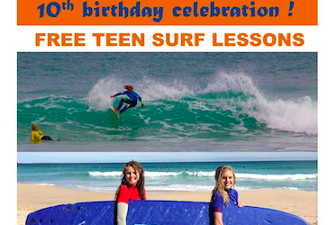 Midwest Surf School 10 Birthday Celebration! FREE Teenager School Holiday Surf Lessons
